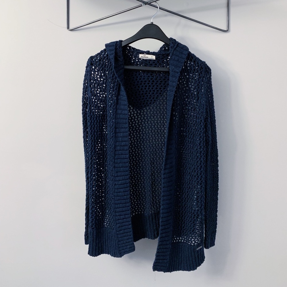 🍁BOGO 50%🍁 Hollister Navy Hooded Cardigan